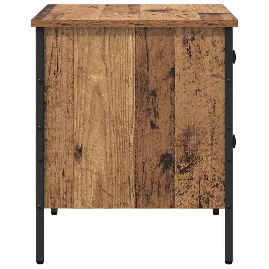 vidaXL Nachtkastje 40x42x50 cm bewerkt hout zwart