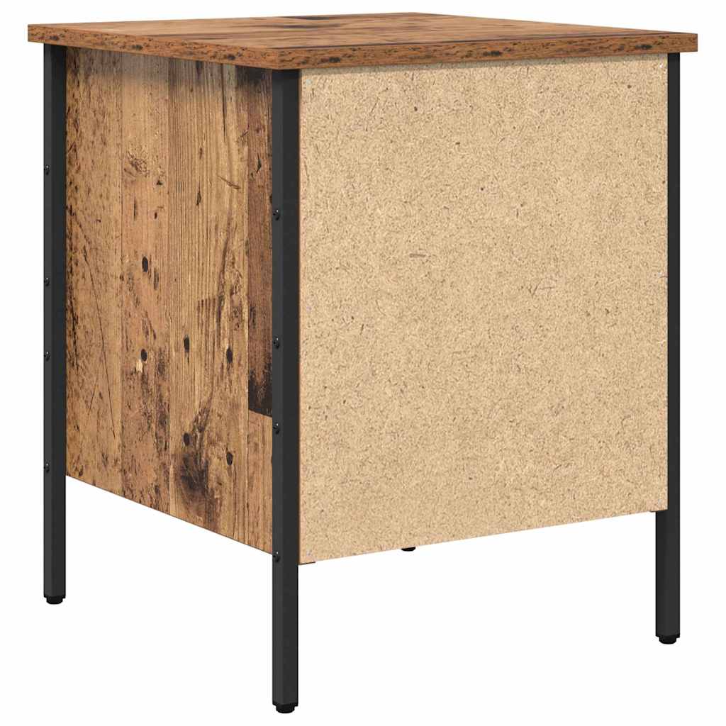 vidaXL Nachtkastje 40x42x50 cm bewerkt hout zwart