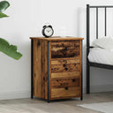 vidaXL Nightstand 40x36x60 cm engineered wood black
