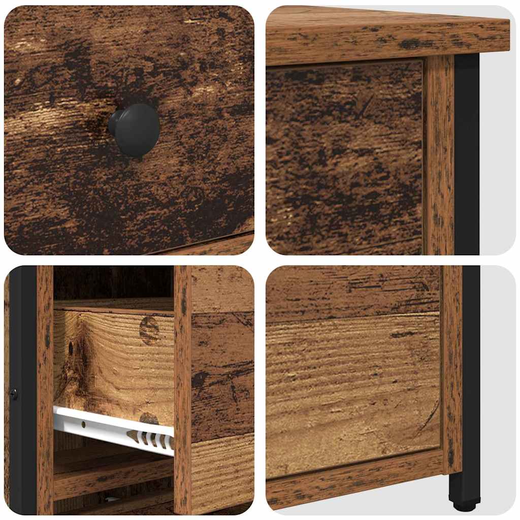vidaXL Nightstand 40x36x60 cm engineered wood black