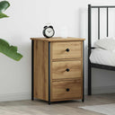 vidaXL Nightstand 40x36x60 cm engineered wood black