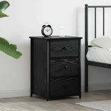 vidaXL Nightstand 40x36x60 cm engineered wood black