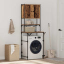 vidaXL Wasmachinekast 68x48,5x194 cm zwart