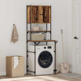 vidaXL Wasmachinekast 68x48,5x194 cm zwart