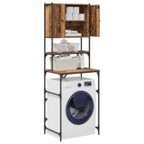 vidaXL Wasmachinekast 68x48,5x194 cm zwart