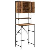 vidaXL Wasmachinekast 68x48,5x194 cm zwart