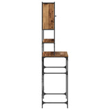 vidaXL Wasmachinekast 68x48,5x194 cm zwart