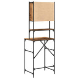 vidaXL Wasmachinekast 68x48,5x194 cm zwart