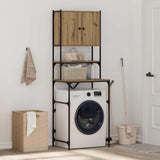 vidaXL Wasmachinekast 68x48,5x194 cm zwart