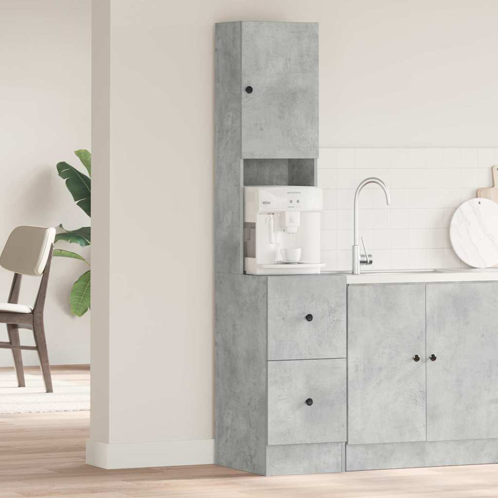 vidaXL Keuken Kast Beige 35 x 50 x 180 cm Bewerkt hout