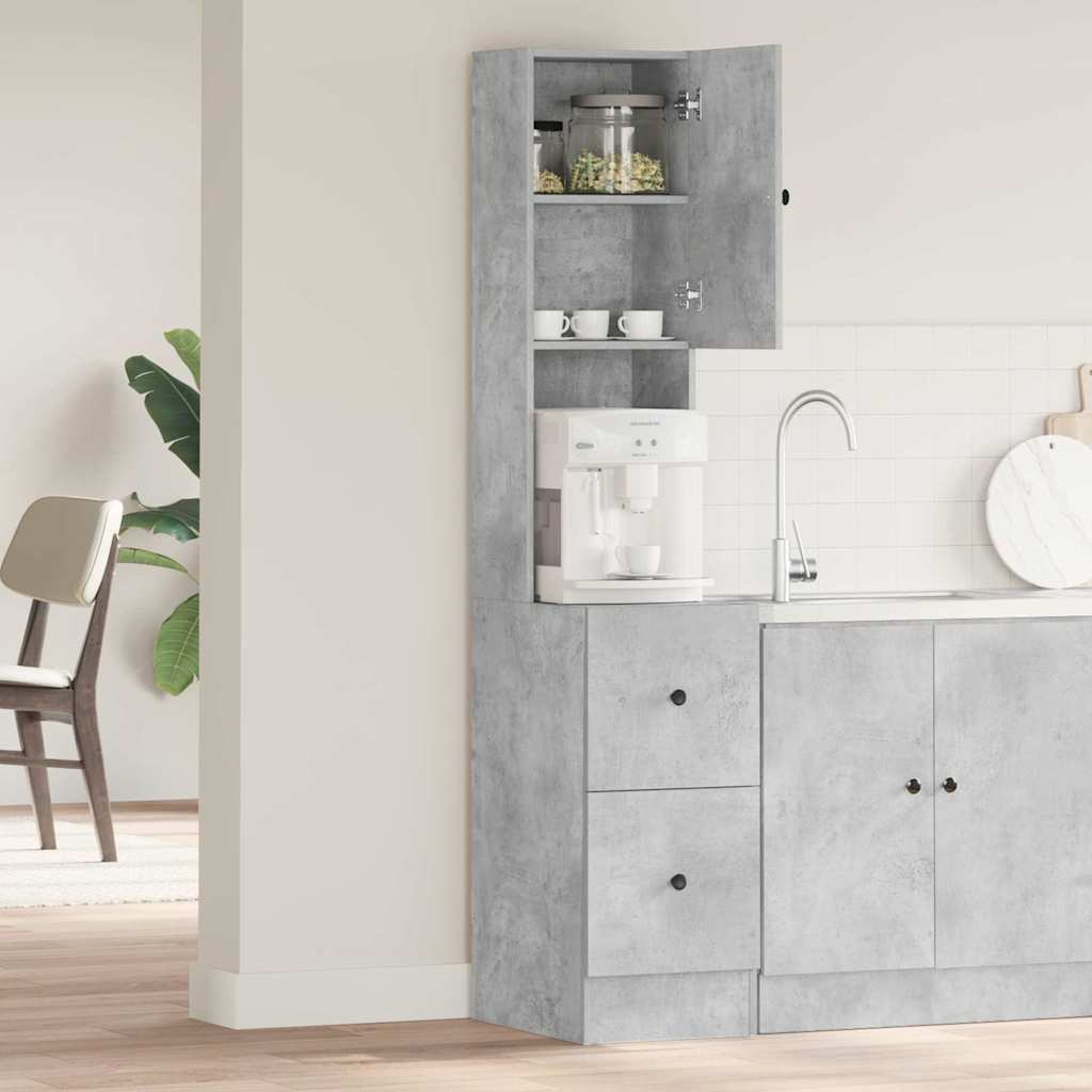 vidaXL Keuken Kast Beige 35 x 50 x 180 cm Bewerkt hout