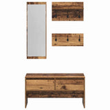 vidaXL 4-piece Wardrobe Set Engineered Wood White