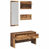 vidaXL 4-piece Wardrobe Set Engineered Wood White