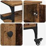vidaXL Keukentrolley 87,5x38,5x84,5 cm bewerkt hout zwart