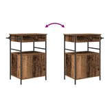 vidaXL Keukentrolley 56x43x89,5 cm bewerkt hout zwart