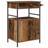 vidaXL Keukentrolley 56x43x89,5 cm bewerkt hout zwart