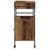 vidaXL Keukentrolley 56x43x89,5 cm bewerkt hout zwart