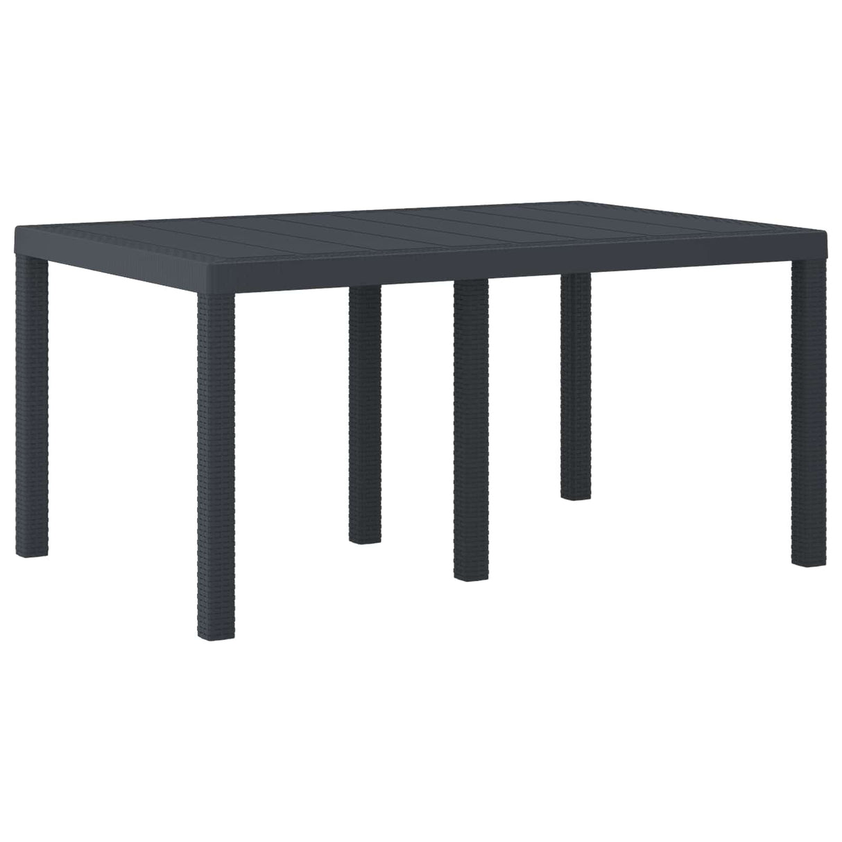 vidaXL Tuin Tafel Antraciet 250 x 100 x 73 cm poly rattan