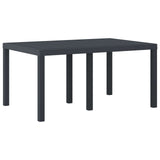 vidaXL Tuin Tafel Antraciet 250 x 100 x 73 cm poly rattan