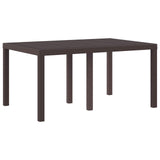 vidaXL Tuin Tafel Antraciet 250 x 100 x 73 cm poly rattan