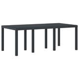 vidaXL Tuin Tafel Antraciet 250 x 100 x 73 cm poly rattan