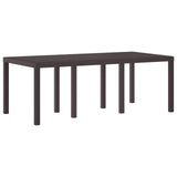 vidaXL Tuin Tafel Antraciet 250 x 100 x 73 cm poly rattan