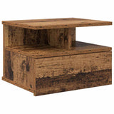 vidaXL Nachtkastje zwevend 40x31x27 cm bewerkt hout wit