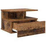 vidaXL Nachtkastje zwevend 40x31x27 cm bewerkt hout wit