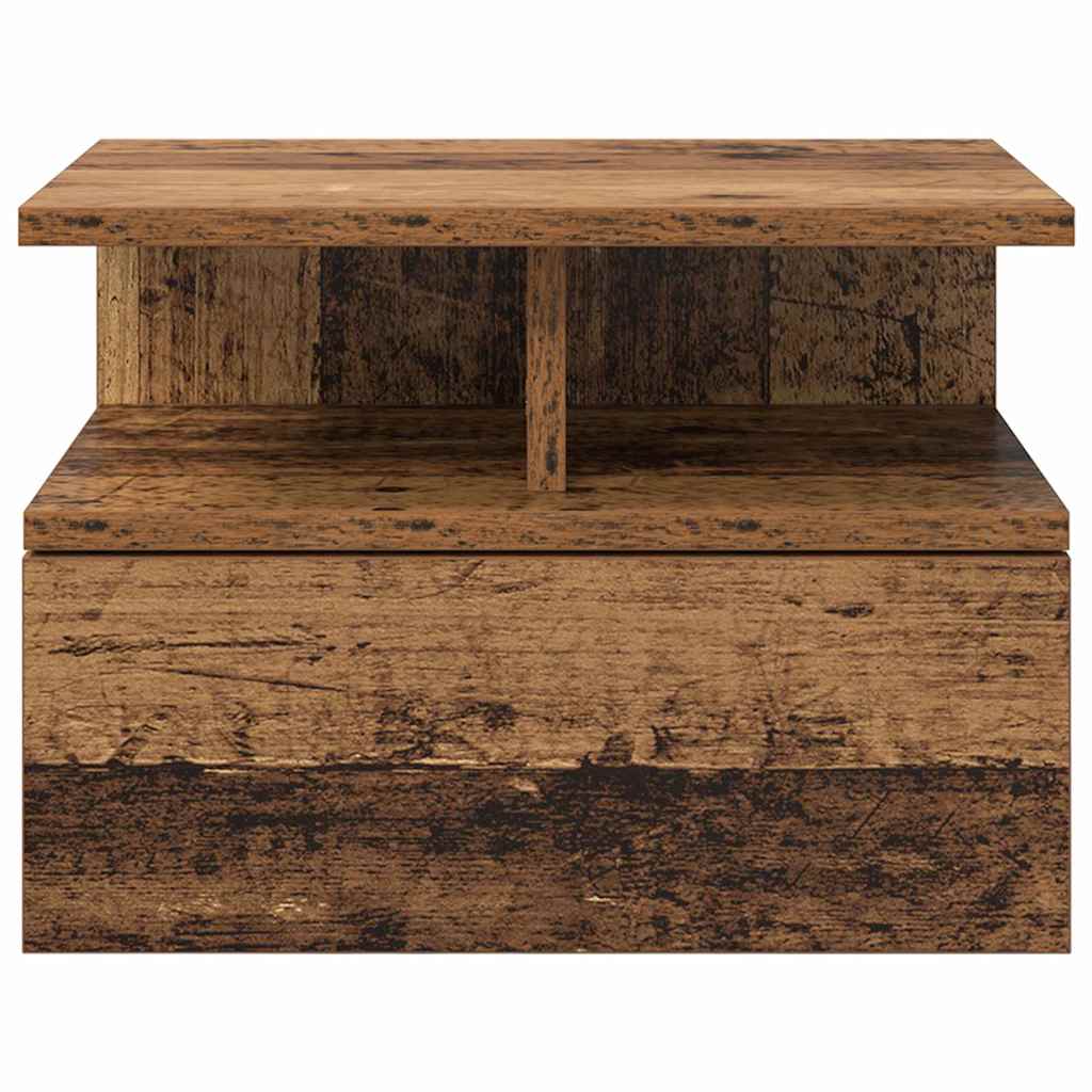 vidaXL Nachtkastje zwevend 40x31x27 cm bewerkt hout wit
