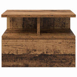 vidaXL Nachtkastje zwevend 40x31x27 cm bewerkt hout wit