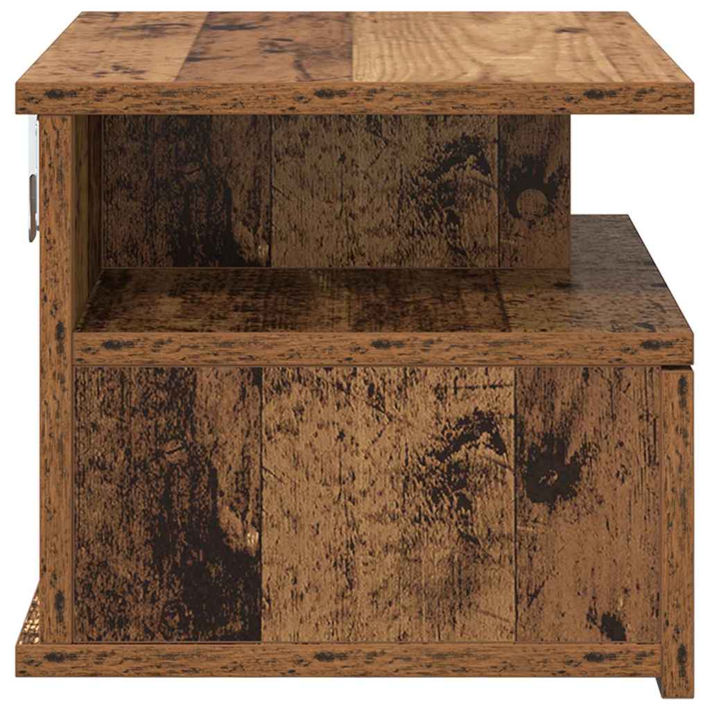 vidaXL Nachtkastje zwevend 40x31x27 cm bewerkt hout wit