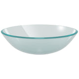 vidaXL Tempered Glass Wash Basin 42 cm Transparent