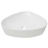vidaXL Triangular Wash Basin white 50.5x41x12 cm ceramic