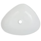vidaXL Triangular Wash Basin white 50.5x41x12 cm ceramic