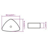vidaXL Triangular Wash Basin white 50.5x41x12 cm ceramic