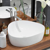 vidaXL Triangular Wash Basin white 50.5x41x12 cm ceramic