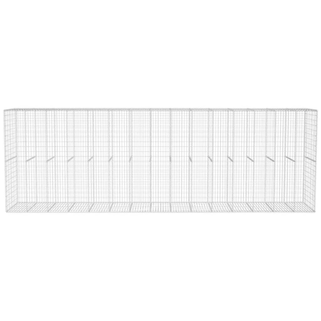 vidaXL Gabion Wall with Lid 600x50x100 cm Galvanized Steel