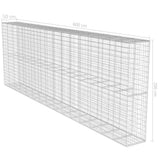 vidaXL Gabion Wall with Lid 600x50x100 cm Galvanized Steel