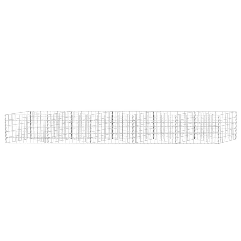 vidaXL Gabion Basket 300x30x100 cm Galvanized Steel