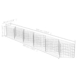 vidaXL Gabion Basket 300x30x100 cm Galvanized Steel