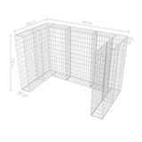 vidaXL Gabion Single Bin Enclosure 110x100x120 cm Steel