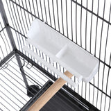 vidaXL Bird Cage 54x54x146 cm Steel Black