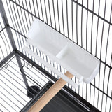 vidaXL Bird Cage with Roof Steel Black 66x66x155 cm
