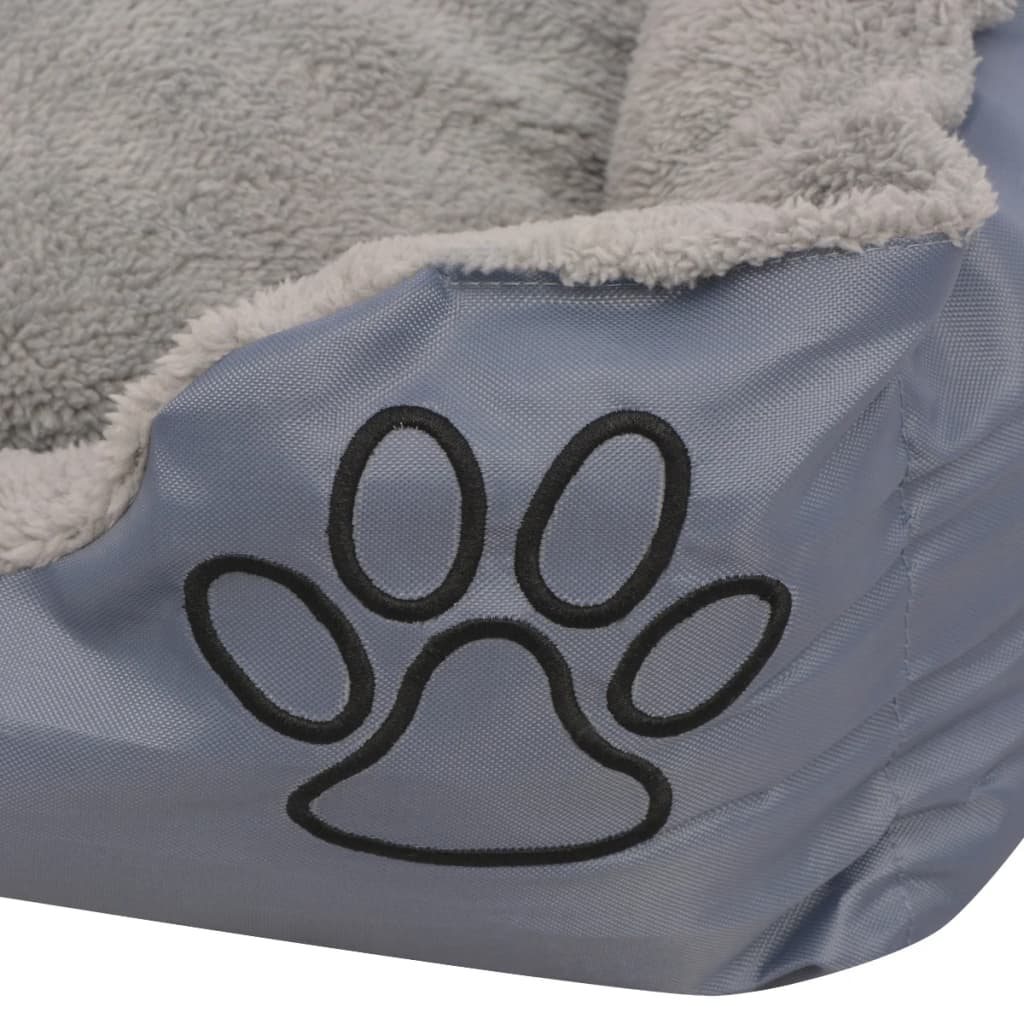 vidaXL Dog Bed with Padded Cushion Size S Grey