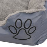 vidaXL Dog Bed with Padded Cushion Size S Grey