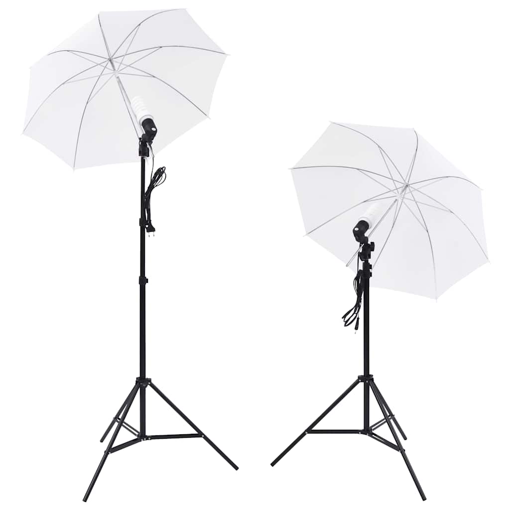 vidaXL Photo Studio Kit with 5 Backdrops & 2 Umbrellas