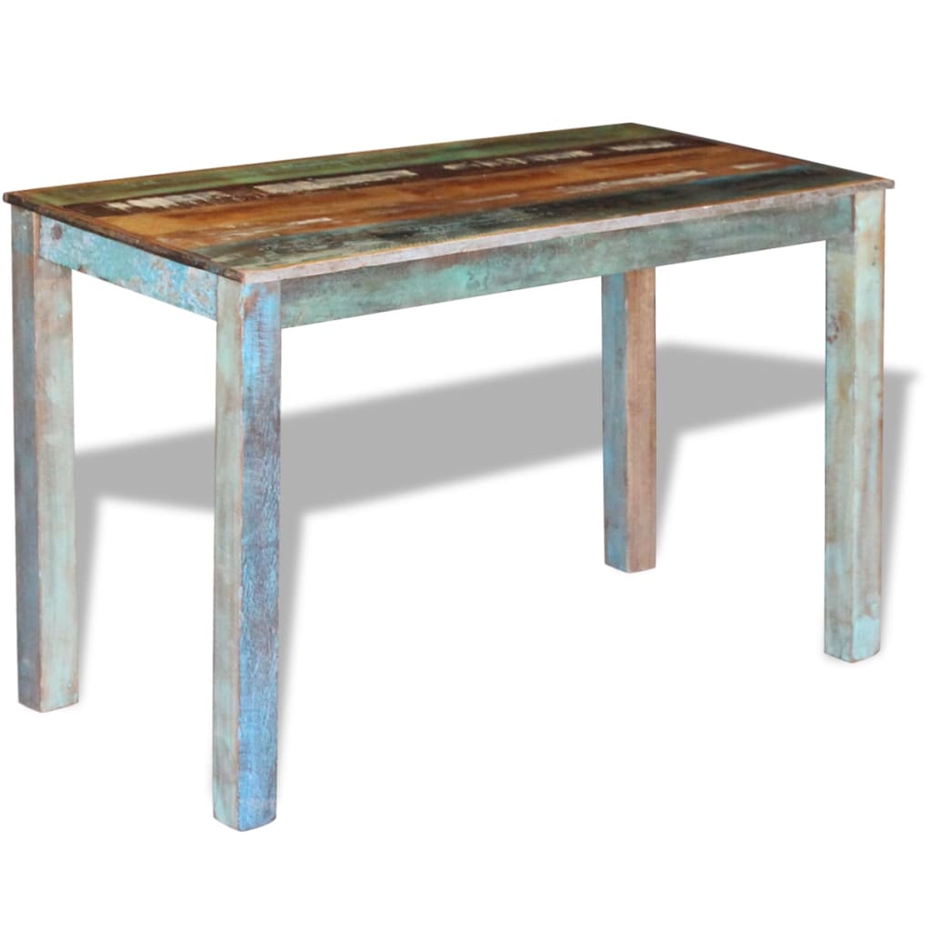 vidaXL Dining Table 115x60x76 cm Solid Reclaimed Wood