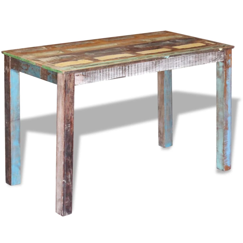 vidaXL Dining Table 115x60x76 cm Solid Reclaimed Wood