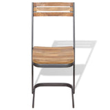 vidaXL Eetkamerstoelen 2 st massief teakhout