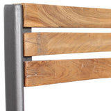vidaXL Eetkamerstoelen 2 st massief teakhout
